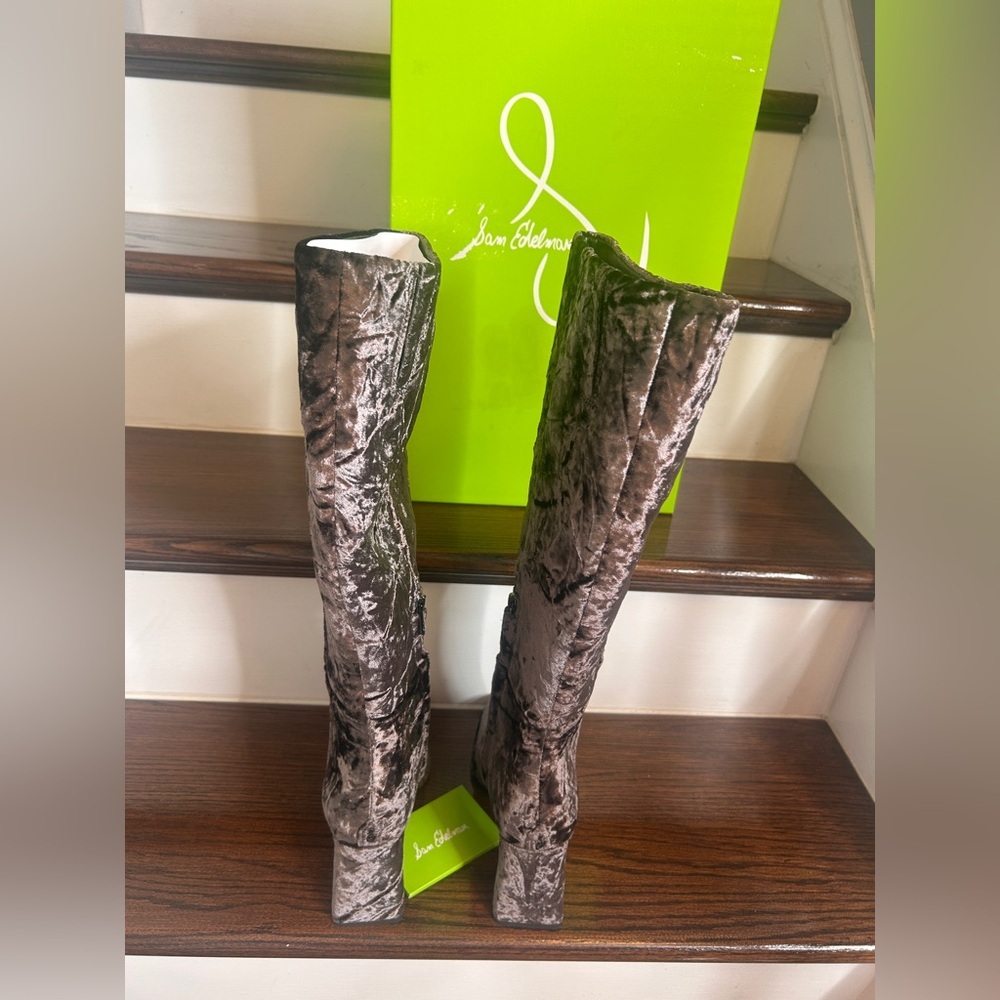Women’s Sam Edelman Boots, Isabel Knee High Boots, Velvet, Sz. 7 1/2 M - Picture 9 of 12